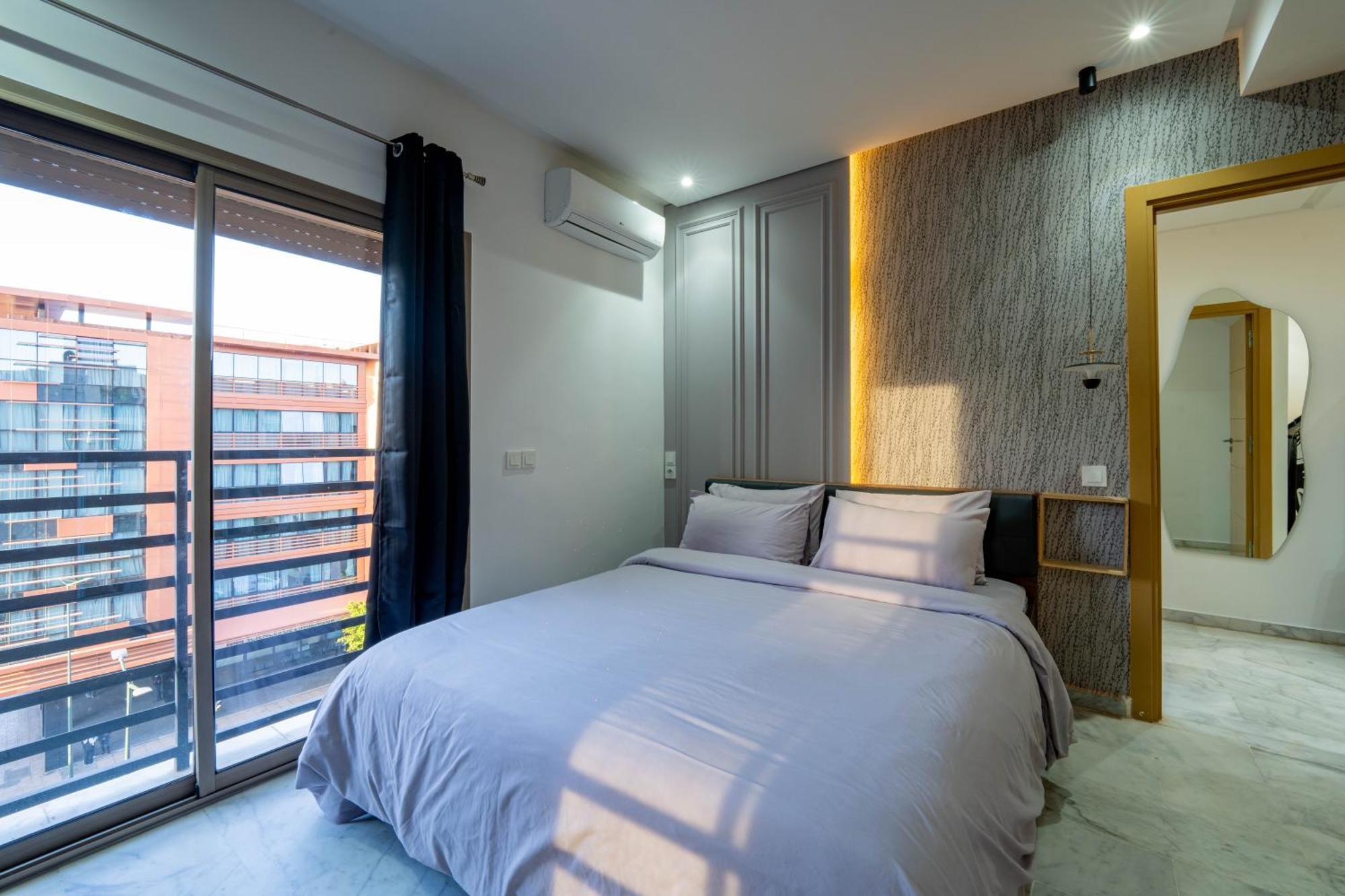 马拉喀什New ! Unique Equipped Flat In The Heart Of Marrakech公寓 外观 照片